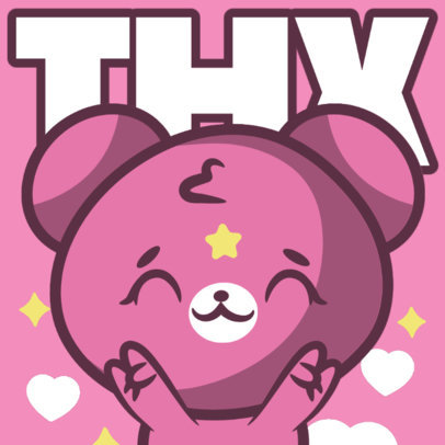 Illustrated Twitch Emote Generator With a Kawaii-Themed Bear 5596a