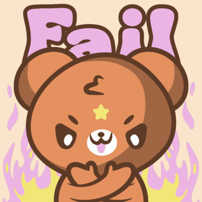 Twitch Emote Maker With a Savage Cute Bear Graphic 5596d