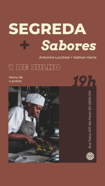 Event Instagram Story Creator for a Restaurant Takeover