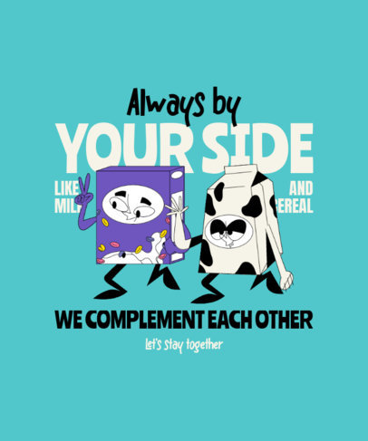 T-Shirt Design Creator Featuring a Friendship-Themed Quote for BFF Day