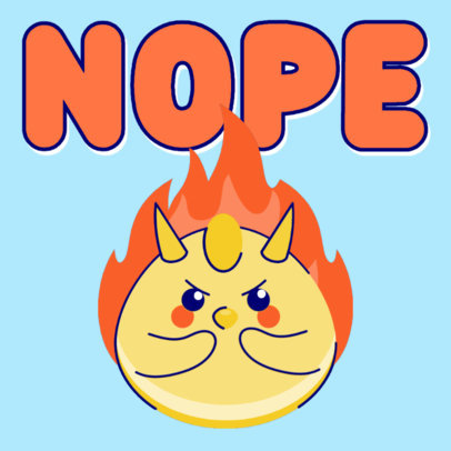 Twitch Emote Generator Featuring a Cute Flaming Chicken Cartoon 5599c