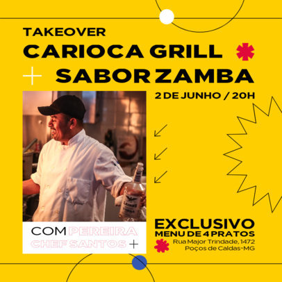 Instagram Post Creator for a Brasilian Restaurant Takeover 6251b-el1