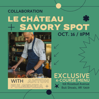 Instagram Post Generator Promoting an International Restaurant Takeover 6251c-el1