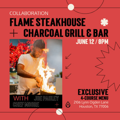 Instagram Post Creator to Promote a Collaborative Restaurant Takeover 6251f-el1