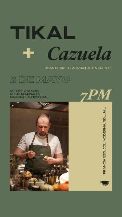 Restaurant Instagram Story Maker for a Takeover Event