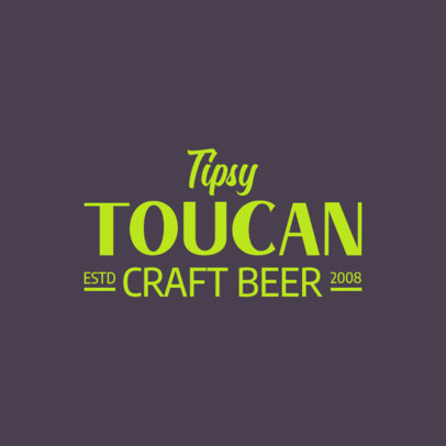 Logo Template With a Modern Theme for a Craft Beer Brand