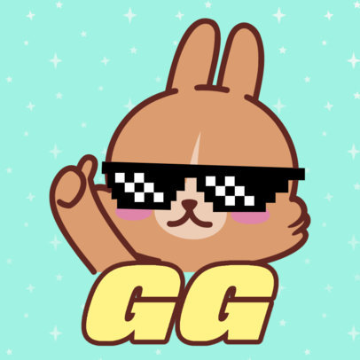 Cool Twitch Emote Creator Featuring a Bunny With Sunglasses