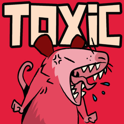 Twitch Emote Creator with a Cartoonish Opossum Screaming
