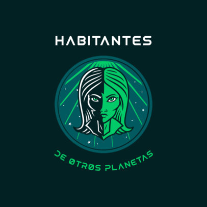 Logo Creator for a Gaming Channel Featuring a Female Humanoid 5853g