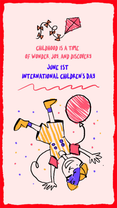Holiday Instagram Story Template Featuring a Children's Day Theme