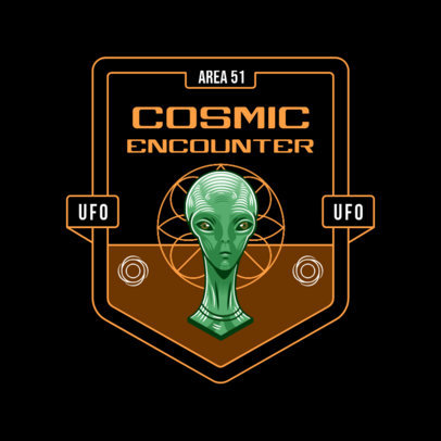 Online Logo Generator for a Gaming Team Featuring an Alien Illustration 5854c