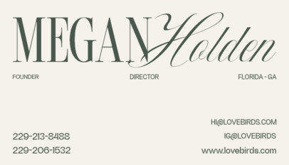 Wedding Business Card Maker Featuring a Modern Aesthetic