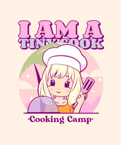 T-Shirt Design Creator for a Kids Cooking Camp
