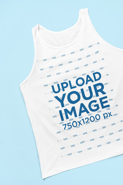 Mockup Featuring a Scoop Neck Bella Canvas Tank Top