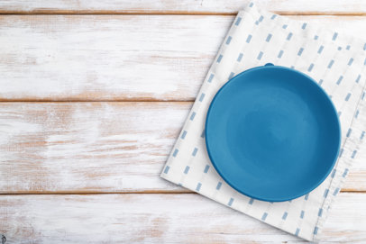 Home Decor Mockup of a Placemat Folder Under a Plate m33106 r-el2