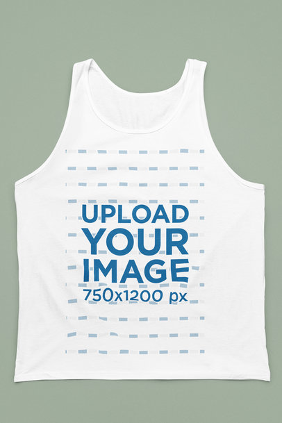 Bella Canvas Tank Top Mockup Featuring a Customizable Background