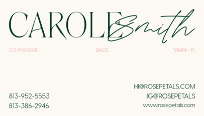 Business Card Maker for a Wedding Decor Service