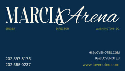 Business Card Template for a Wedding Music Service