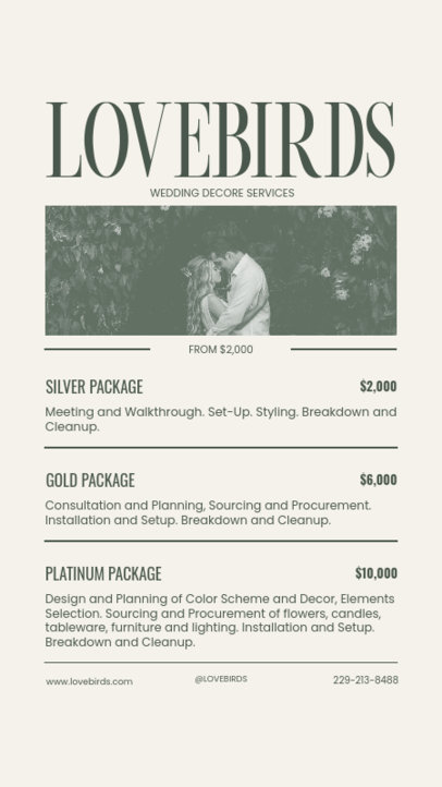 Decor Services Instagram Story Maker for a Wedding Event
