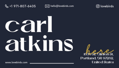 Business Card Template for a Professional Wedding Planner