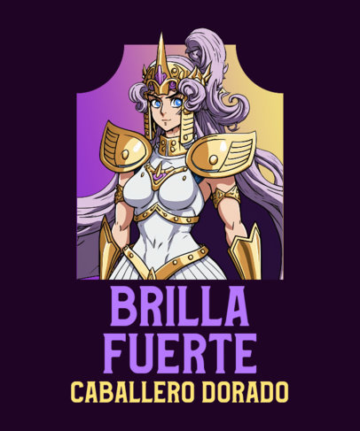 T-Shirt Design Generator with a Female Character Inspired by the Knights of the Zodiac 4653h 5871