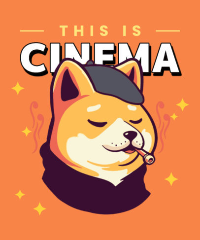 AI-Generated T-Shirt Design Template Featuring a Funny Dog Meme Inspired by Cheems