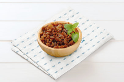 Placemat Mockup Featuring a Minimalist Bowl of Food