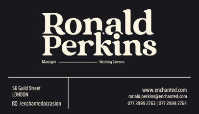 Modern Business Card Maker for Professional Wedding Caterers
