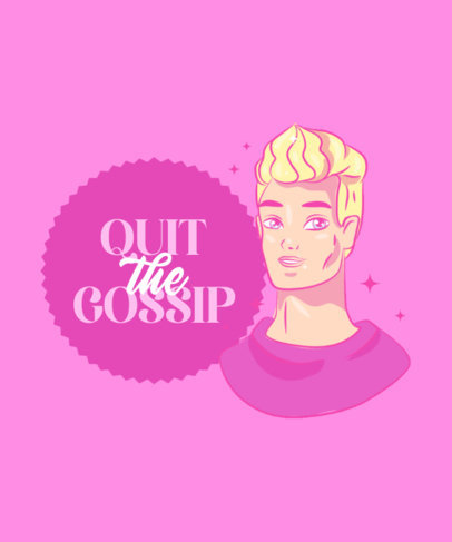 T-Shirt Design Maker Featuring a Male Character Inspired by Barbie's Ken