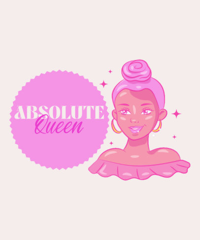 T-Shirt Design Creator with a Barbie-Inspired Character Illustration
