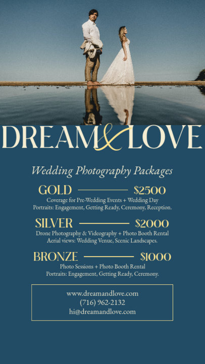 Instagram Story Creator for Wedding Photography Packages