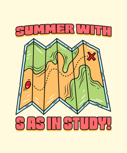 T-Shirt Design Maker Featuring a Map Graphic for a Summer Camp