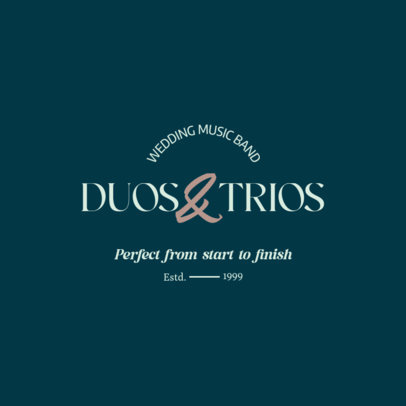 Online Logo Creator Featuring Elegant Fonts for a Wedding Music Band 6269g-el1