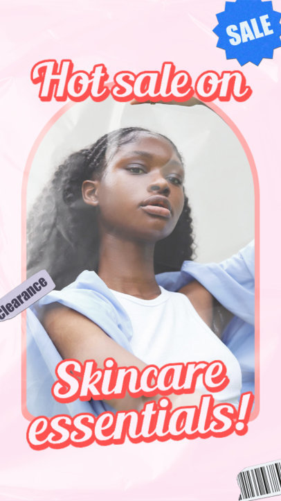 Instagram Story Maker With a Barbiecore Theme for a Skincare Ad 5616d