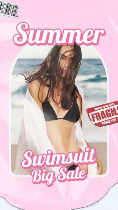 Big Sale Instagram Story Creator for Summer Season With a Barbiecore Theme 5616b