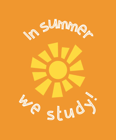 T-Shirt Design Maker for a Kids Summer Camp Featuring a Sun Graphic 4374h-5631
