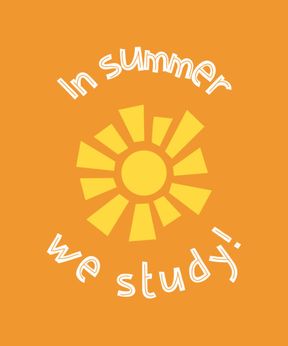 T-Shirt Design Maker for a Kids Summer Camp Featuring a Sun Graphic