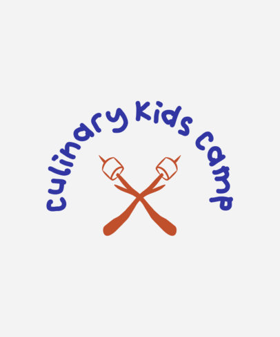 T-Shirt Design Template with Marshmallow Graphics for a Culinary Kids Camp 4172k-5631