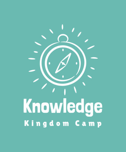 Kids Summer Camp-Themed T-Shirt Design Creator with a Compass Icon 4375k-5631