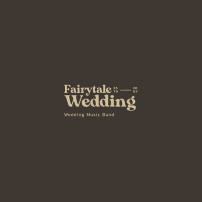 Logo Maker with an Elegant Typography for a Wedding Music Band  6271e-el1
