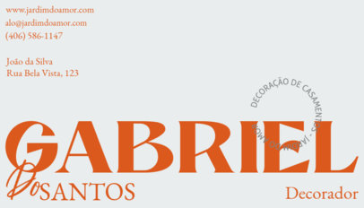Wedding Business Card Maker for Decor-Themed Service Provider