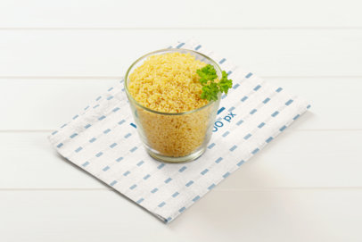 Mockup of a Sublimated Placemat Placed Under a Glass