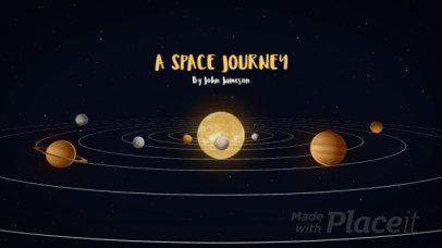 Intro Video Generator With Space-Themed Animated Graphics