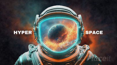 Intro Video Maker Featuring an AI-Generated Astronaut Graphic