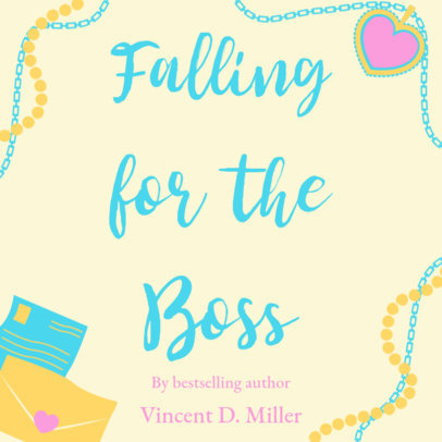 Romantic Podcast Cover Template Featuring Illustrated Hearts 5888