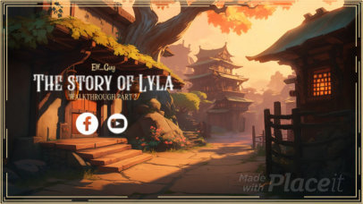 Gaming Twitch Screen Video Generator Featuring an Illustration Inspired by Zelda