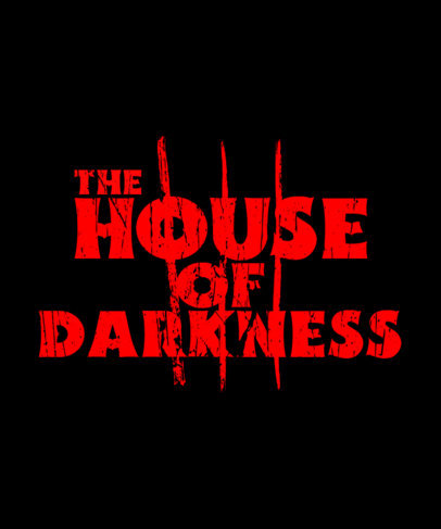 T-Shirt Design Template Featuring Horror Movie Titles
