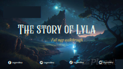 Zelda-Inspired Twitch Screen Design Template Featuring an Illustrated Fantasy Landscape