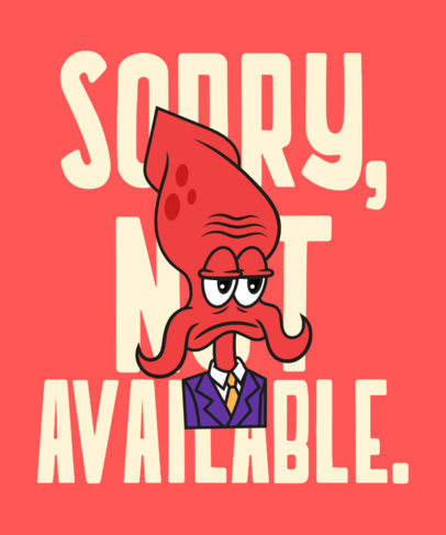 Quote T-Shirt Design Template Featuring a SpongeBob-Inspired Illustration 4939h-5639