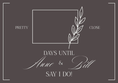 Stylish Sign Design Creator for a Wedding Countdown 6289b-el1